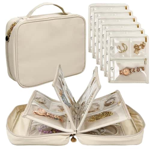 Travel Jewelry Organizer Book Compact Jewelry Storage Case