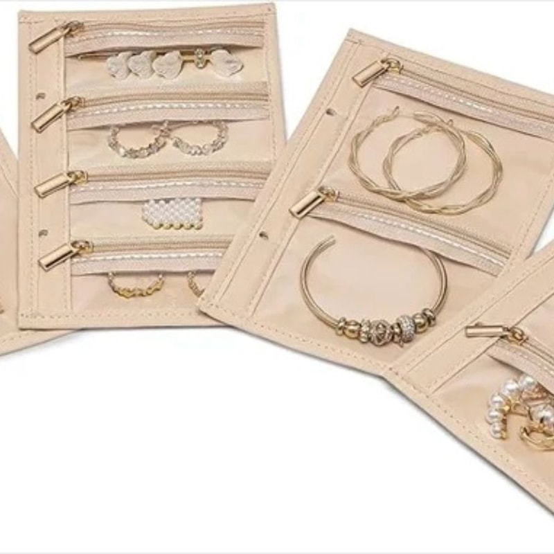 Travel Jewelry Organizer Book Compact Ring Binder Storage Case 1