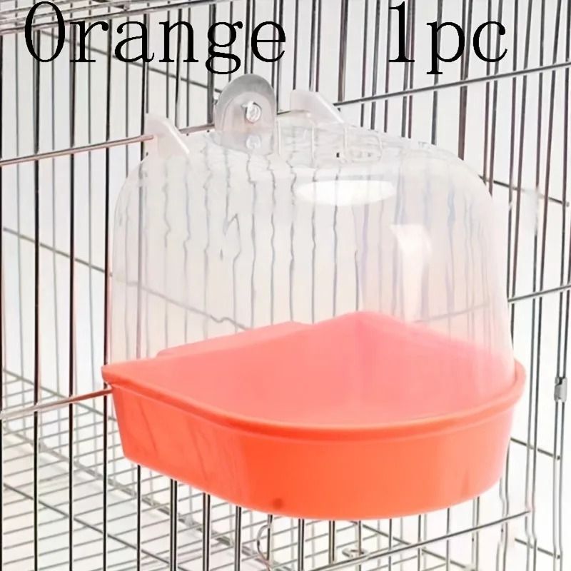 Transparent Bird Bath Tub Splash Proof Parrot Shower Box 1