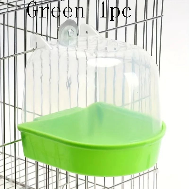 Transparent Bird Bath Tub Splash Proof Parrot Shower Box 2