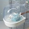 Transparent Bird Bath Tub Splash Proof Parrot Shower Box 0