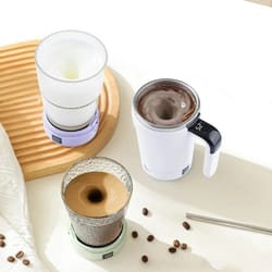 rechargeable automatic stirring cup stainless steel magnetic self stirring coffee mug
