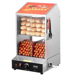 succebuy 36l commercial hot dog steamer with temperature control and electric bun warmer