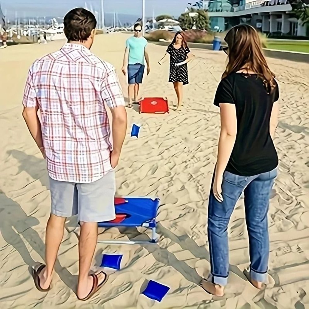 Portable Cornhole Game Set With Foldable Boards And Carry Bag 5