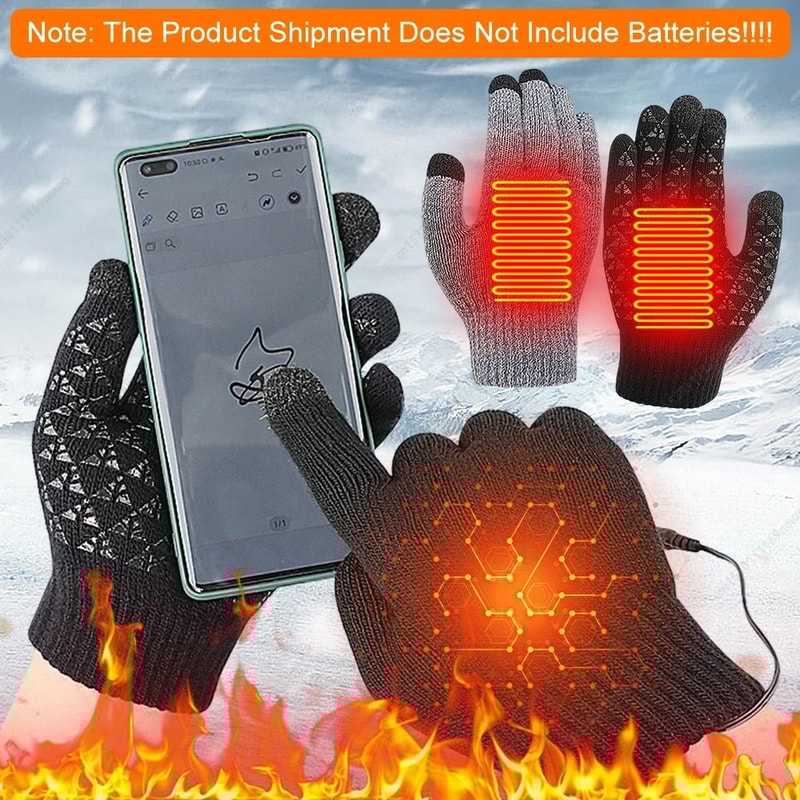 ThermaKnit USB Heated Gloves Full Finger Touch Screen Winter Gloves 6