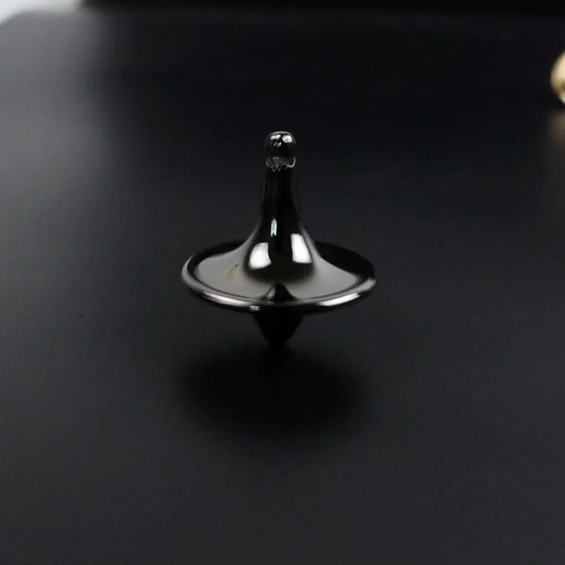 Silver Precision Metal Spinning Top Movie Totem Style Desk Toy 3