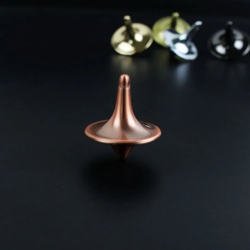 Silver Precision Metal Spinning Top Movie Totem Style Desk Toy 1