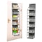 SpaceSaver 6 Shelf Over The Door Pantry Organizer With Clear Pockets 0