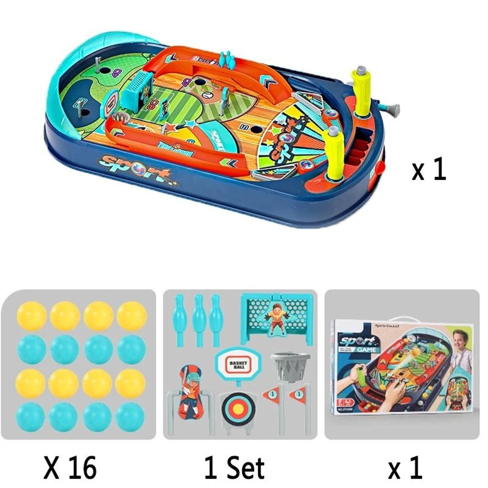 FunFlip Children Pinball Machine Toy Marble Battle Table Game 3
