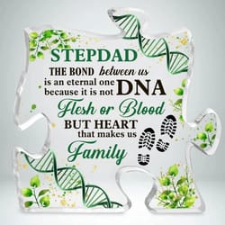 heartwords stepdad clear desk decorative sign gift