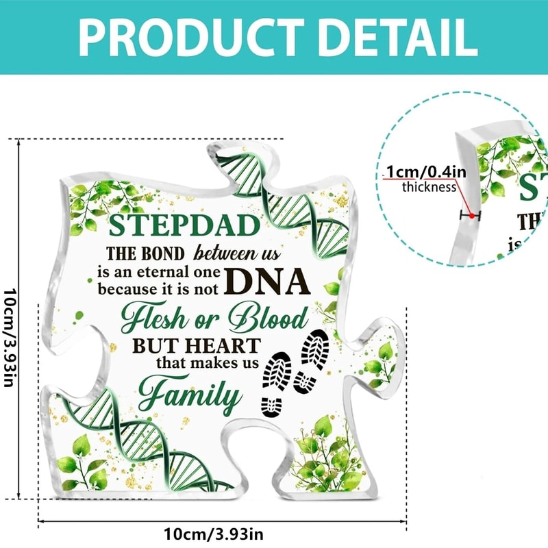 HeartWords Stepdad Clear Desk Decorative Sign Gift 3