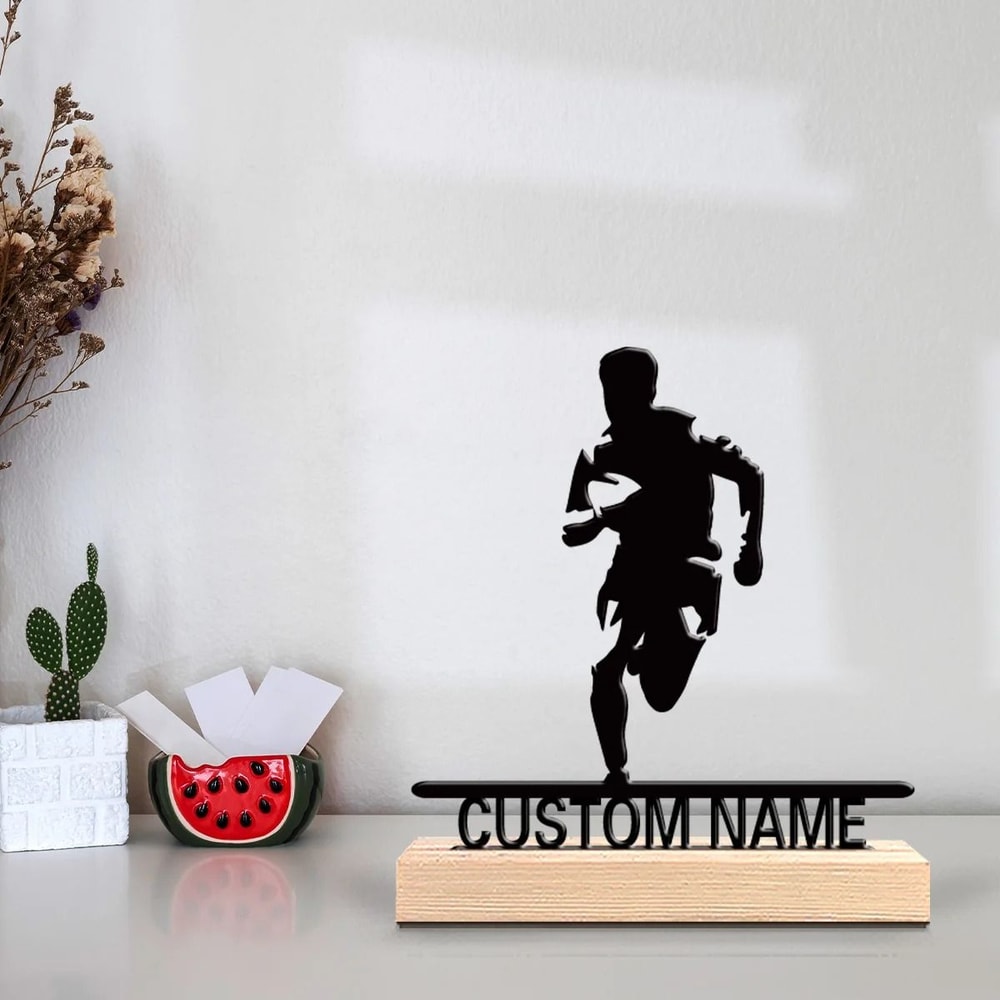 VictoryStride Personalized Running Statue With Wooden Base 5