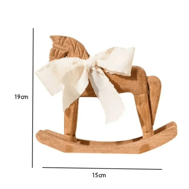 EverOak Heirloom Wooden Rocking Horse Montessori Nursery Decor 1