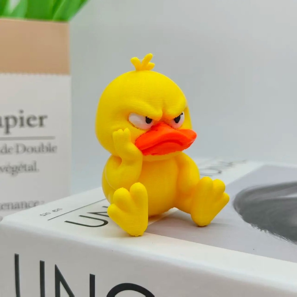 GrumpyQuack 3D Printed Angry Duck Statue Funny Home And Car Decor 5