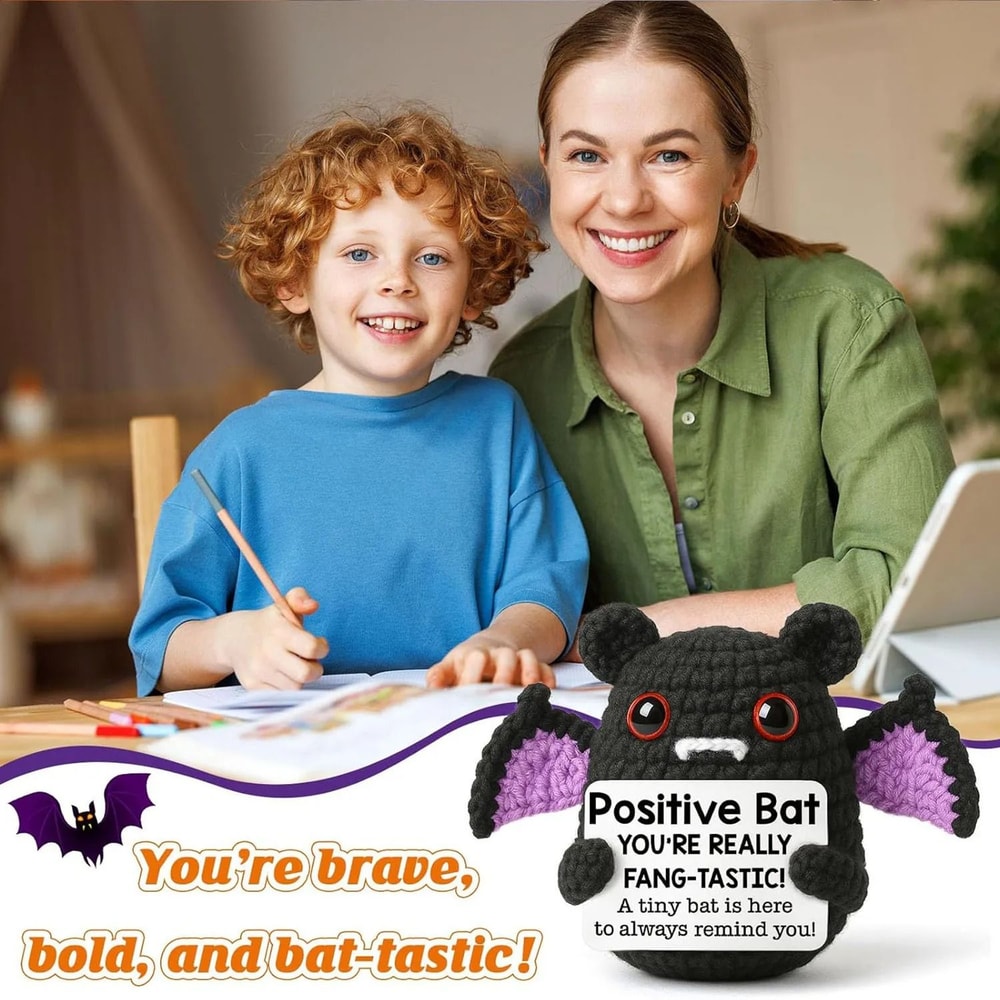 CheerfulWings Handmade Positive Bat Doll Halloween Room Decor 5