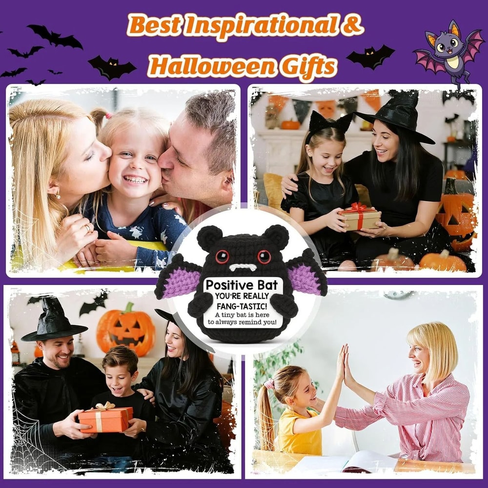 CheerfulWings Handmade Positive Bat Doll Halloween Room Decor 6