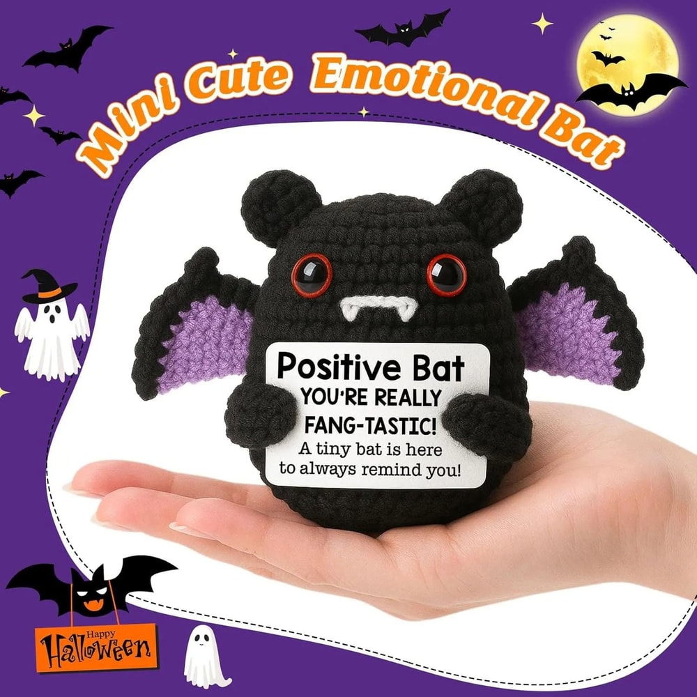 CheerfulWings Handmade Positive Bat Doll Halloween Room Decor 8