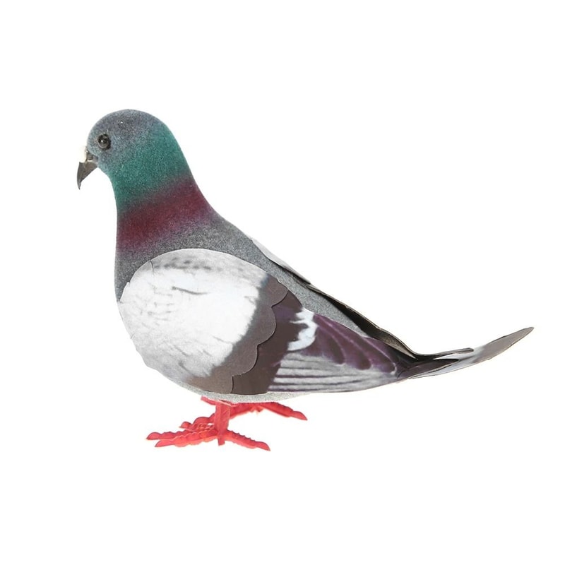 FeatherCharm Miniature Foam Pigeon Figurine Christmas Bird Decor 0
