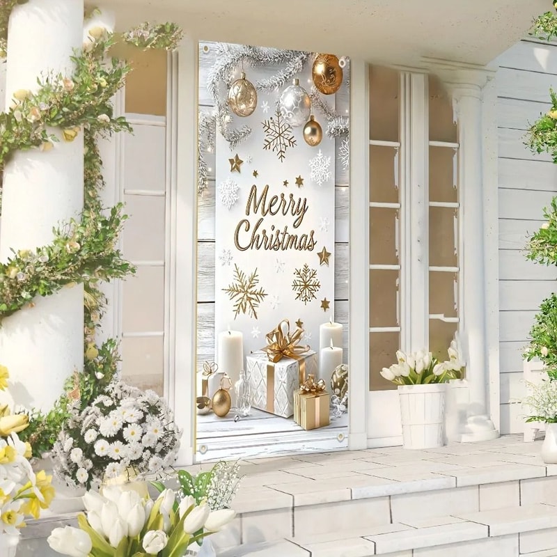 SnowGift Christmas Door Banner Holiday Door Frame Decoration 6