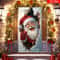 FestiveGlow Santa Door Banner Christmas Holiday Wall Decor 0