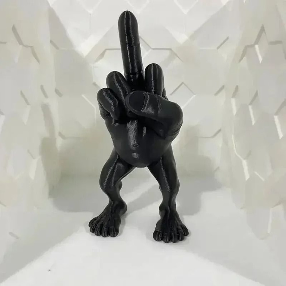 CheekyStride 3D Printed Middle Finger Statue With Legs Desk Ornament 4