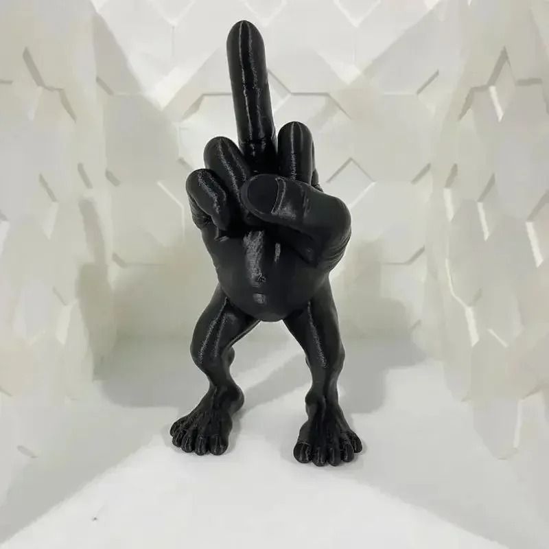 CheekyStride 3D Printed Middle Finger Statue With Legs Desk Ornament 4