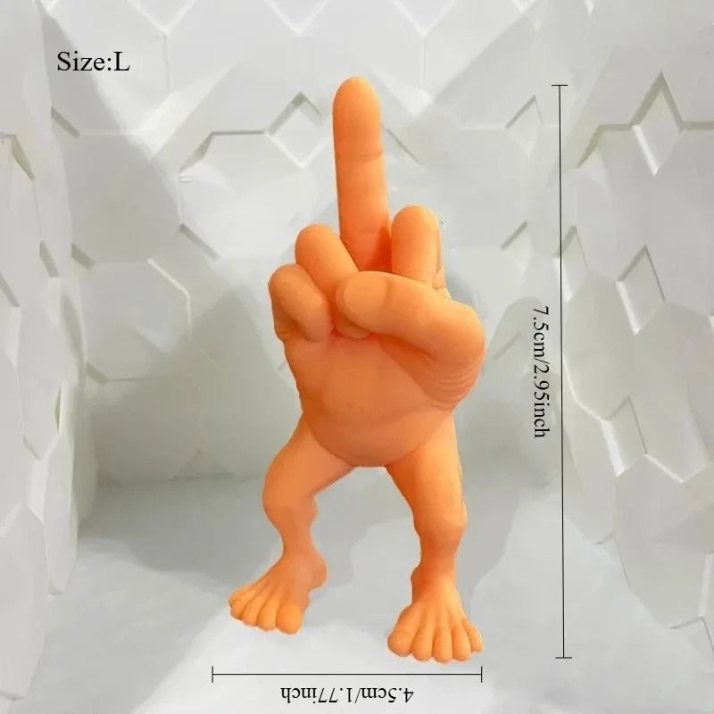CheekyStride 3D Printed Middle Finger Statue With Legs Desk Ornament 6