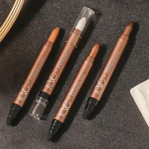 GlowDuo Double Head Waterproof Eyeshadow Stick Shimmer Glitter Crayon