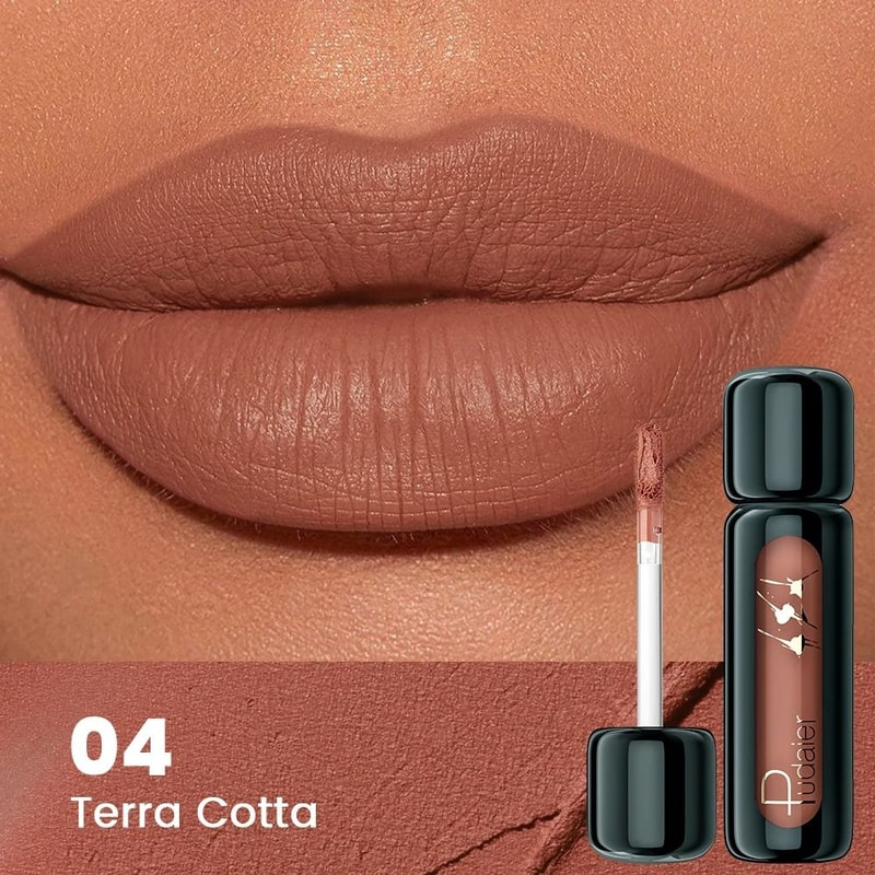 VelvetBloom Matte Velvet Lip Gloss High Pigment Liquid Lip Mud 4