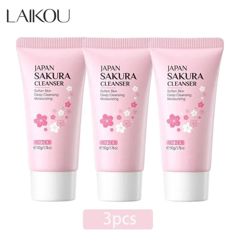 LAIKOU Sakura Gentle Facial Cleanser For Oil Control And Pore Care 2