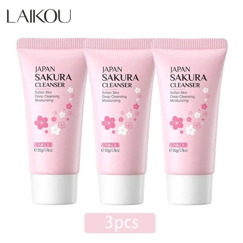 LAIKOU Sakura Gentle Facial Cleanser For Oil Control And Pore Care 2