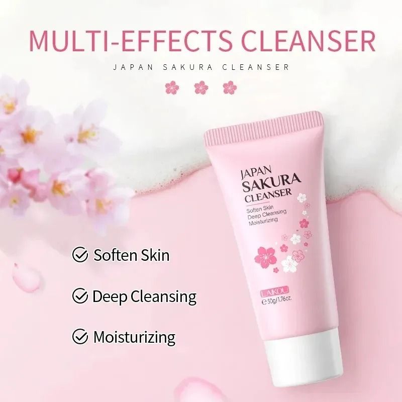 LAIKOU Sakura Gentle Facial Cleanser For Oil Control And Pore Care 6