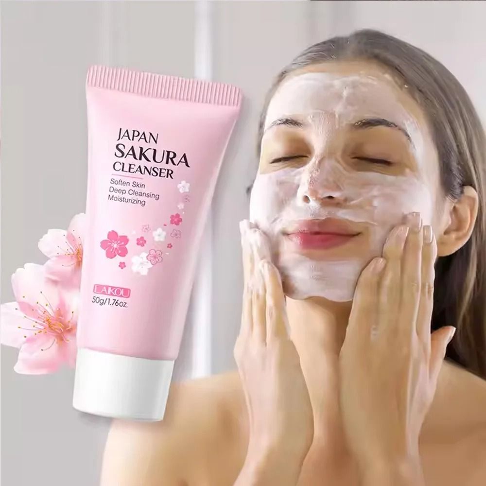 LAIKOU Sakura Gentle Facial Cleanser For Oil Control And Pore Care 8