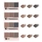 Three Color Eyebrow Powder Palette Waterproof Long Lasting Brow Kit 6