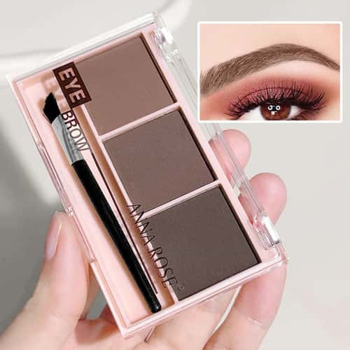 Three Color Eyebrow Powder Palette Waterproof Long Lasting Brow Kit