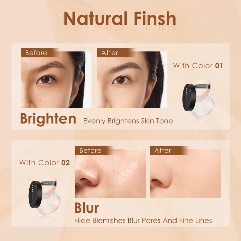 Focallure Invisible Finish Loose Setting Powder Translucent Oil Control Face Powder 12