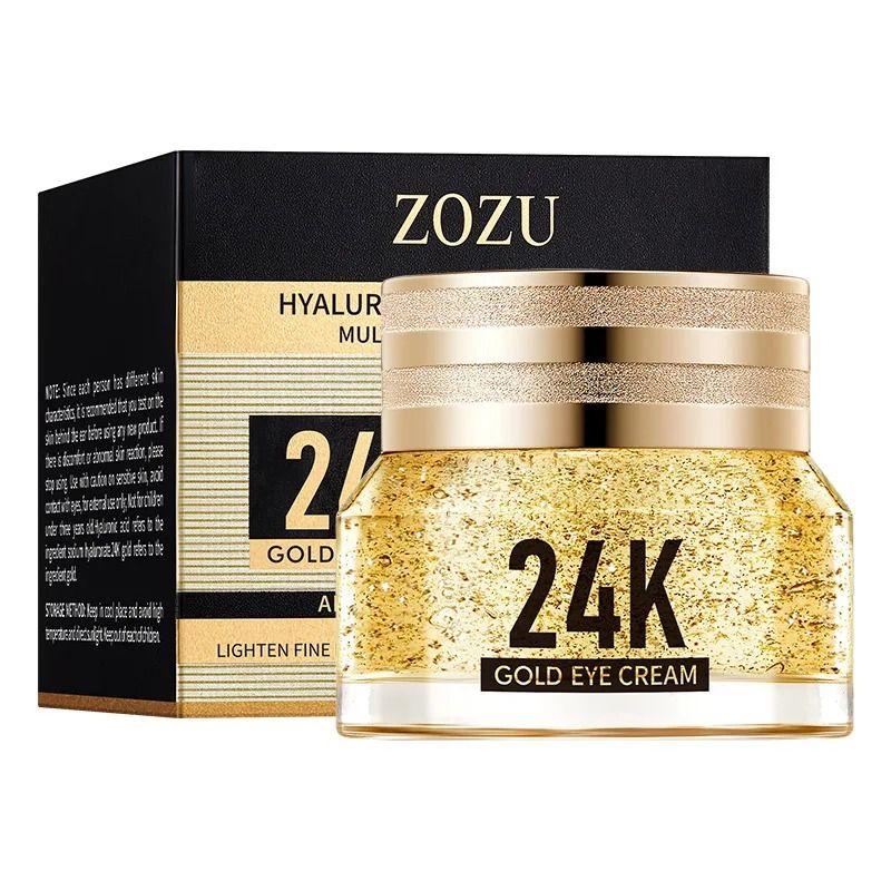 24K Gold Hyaluronic Acid Eye Cream Anti Dark Circles Firming Moisturizing Eye Treatment 0