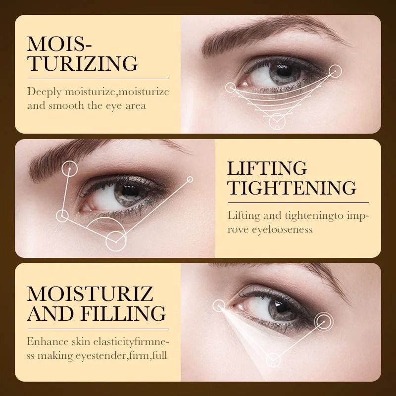 24K Gold Hyaluronic Acid Eye Cream Anti Dark Circles Firming Moisturizing Eye Treatment 2