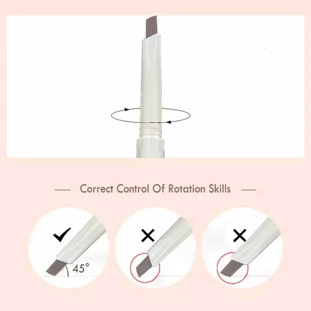Thin Head Waterproof Double Ended Eyebrow Pencil With Brush 6