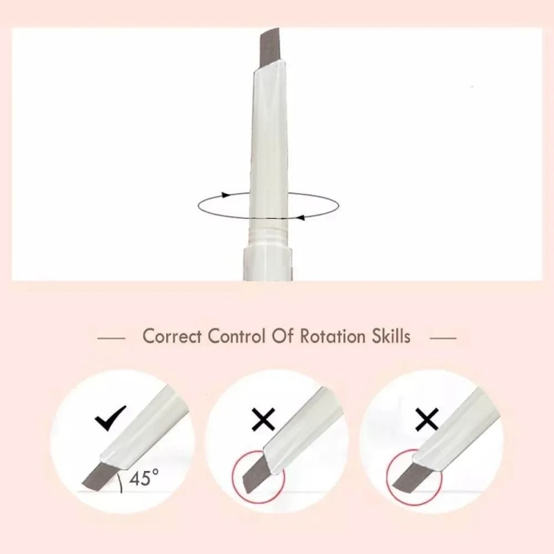 Thin Head Waterproof Double Ended Eyebrow Pencil With Brush 6