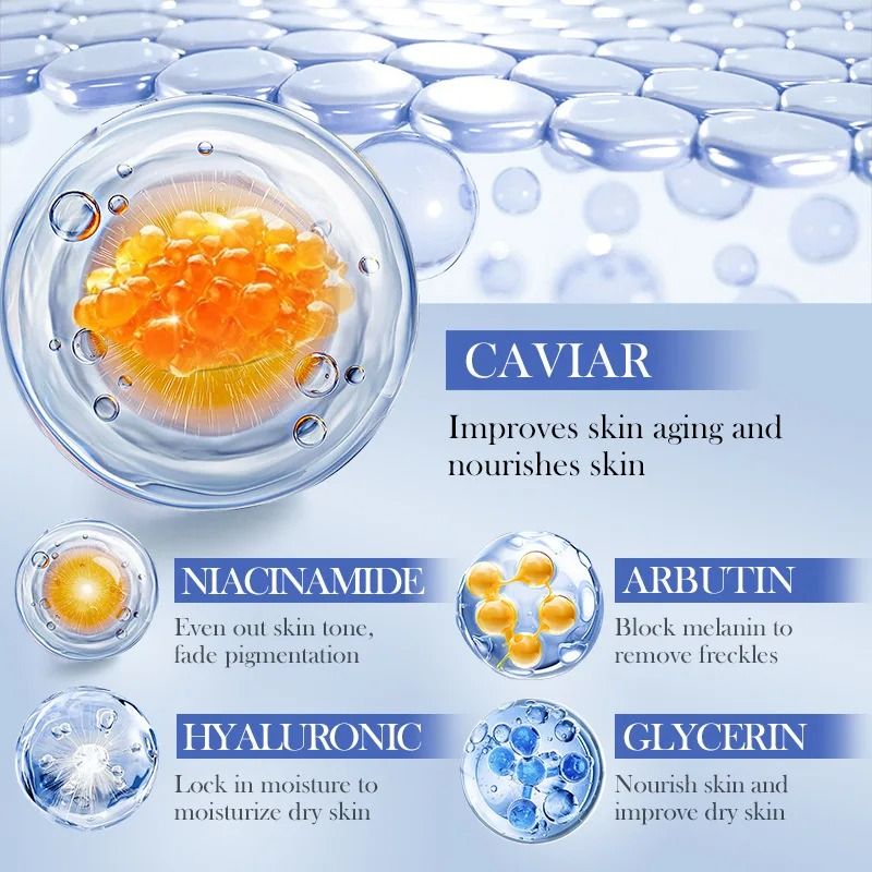 SADOER Caviar Hyaluronic Acid Hydrating And Brightening Face Mask Set 3