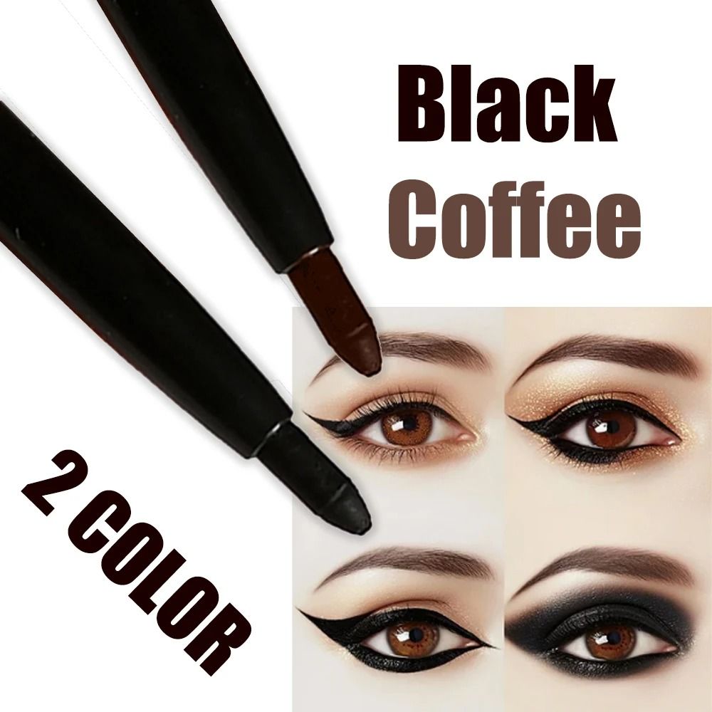 2Pcs Waterproof Black And Brown Eyeliner Pencil Set 9