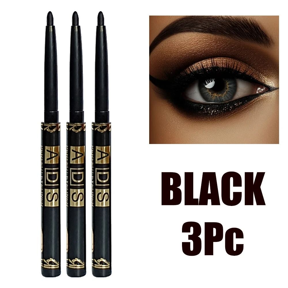 2Pcs Waterproof Black And Brown Eyeliner Pencil Set 3