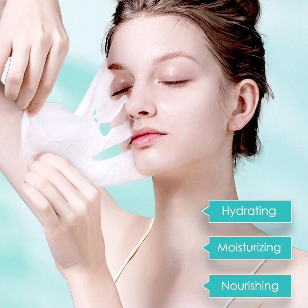 10pcs Hyaluronic Acid Hydrating Facial Sheet Mask Set 5