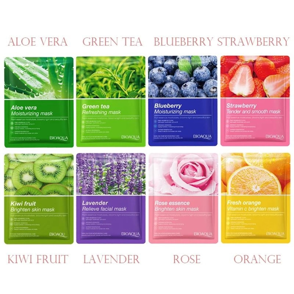 8pcs Natural Plant Moisturizing And Firming Facial Mask Set 0