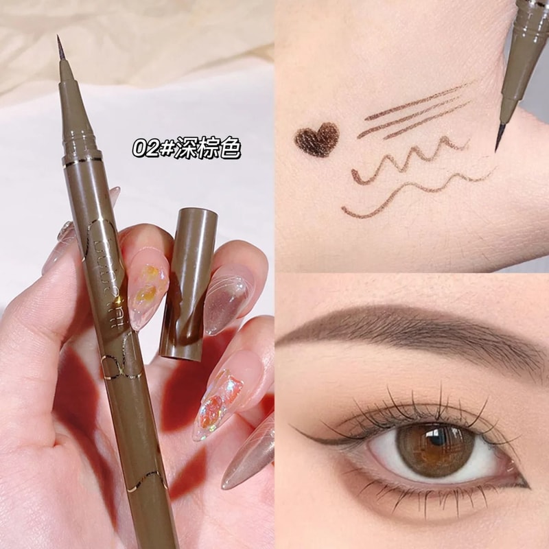 Slim Waterproof Brown Liquid Eyeliner Pen Long Lasting 2