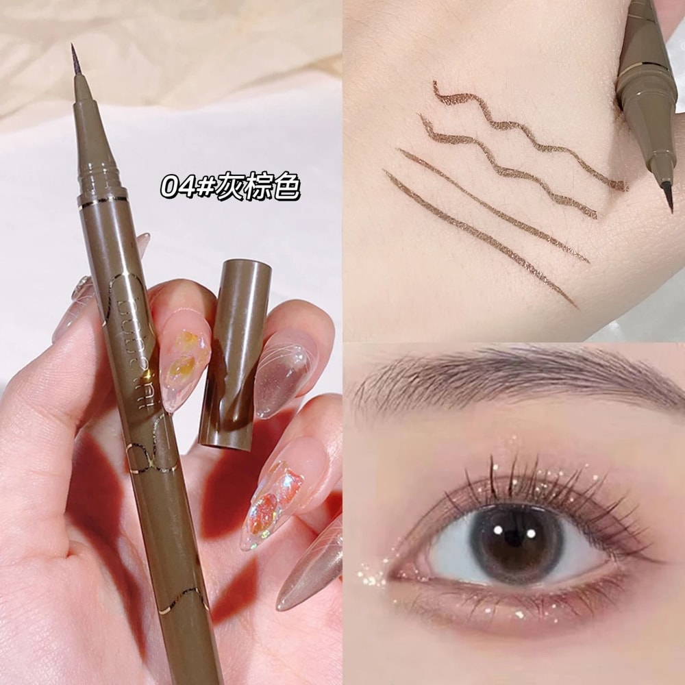 Slim Waterproof Brown Liquid Eyeliner Pen Long Lasting 4