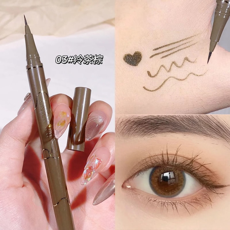 Slim Waterproof Brown Liquid Eyeliner Pen Long Lasting 3