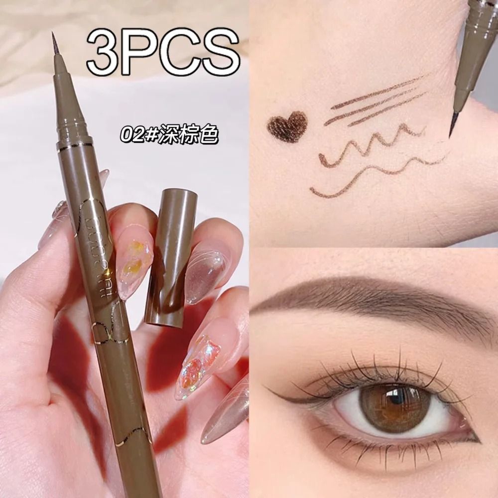 Slim Waterproof Brown Liquid Eyeliner Pen Long Lasting 6