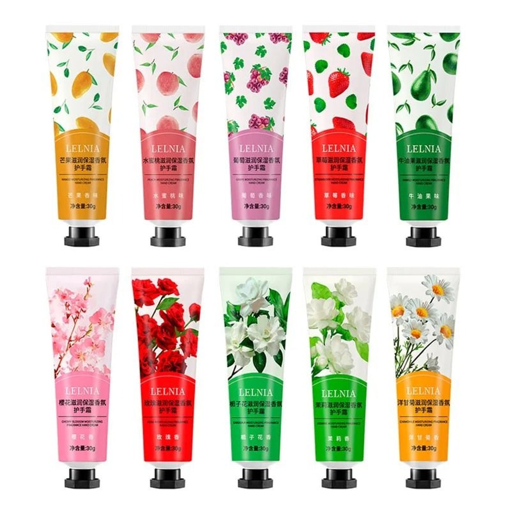Fruity Flowery Moisturizing Hand Cream Set 10 Piece Nourishing Repair Care 1
